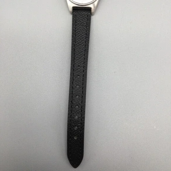 Eddie Bauer Womens Watch 29mm Silver Dial Black Leather 3560 New Battery - Picture 9 of 14